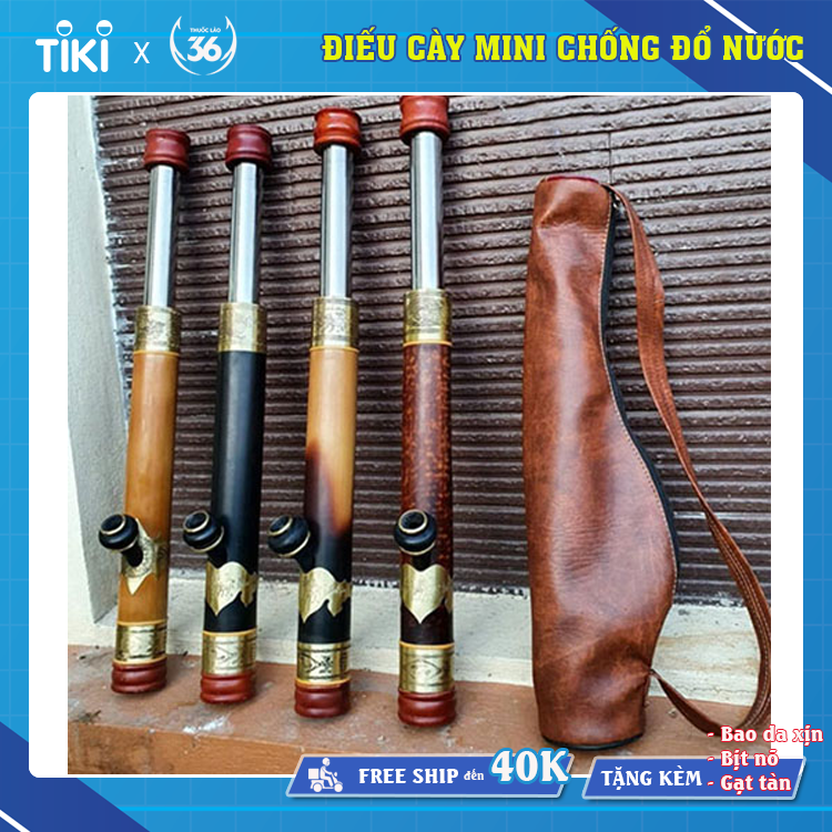 Điếu Cày Mini Du Lịch Chống Đổ Nước