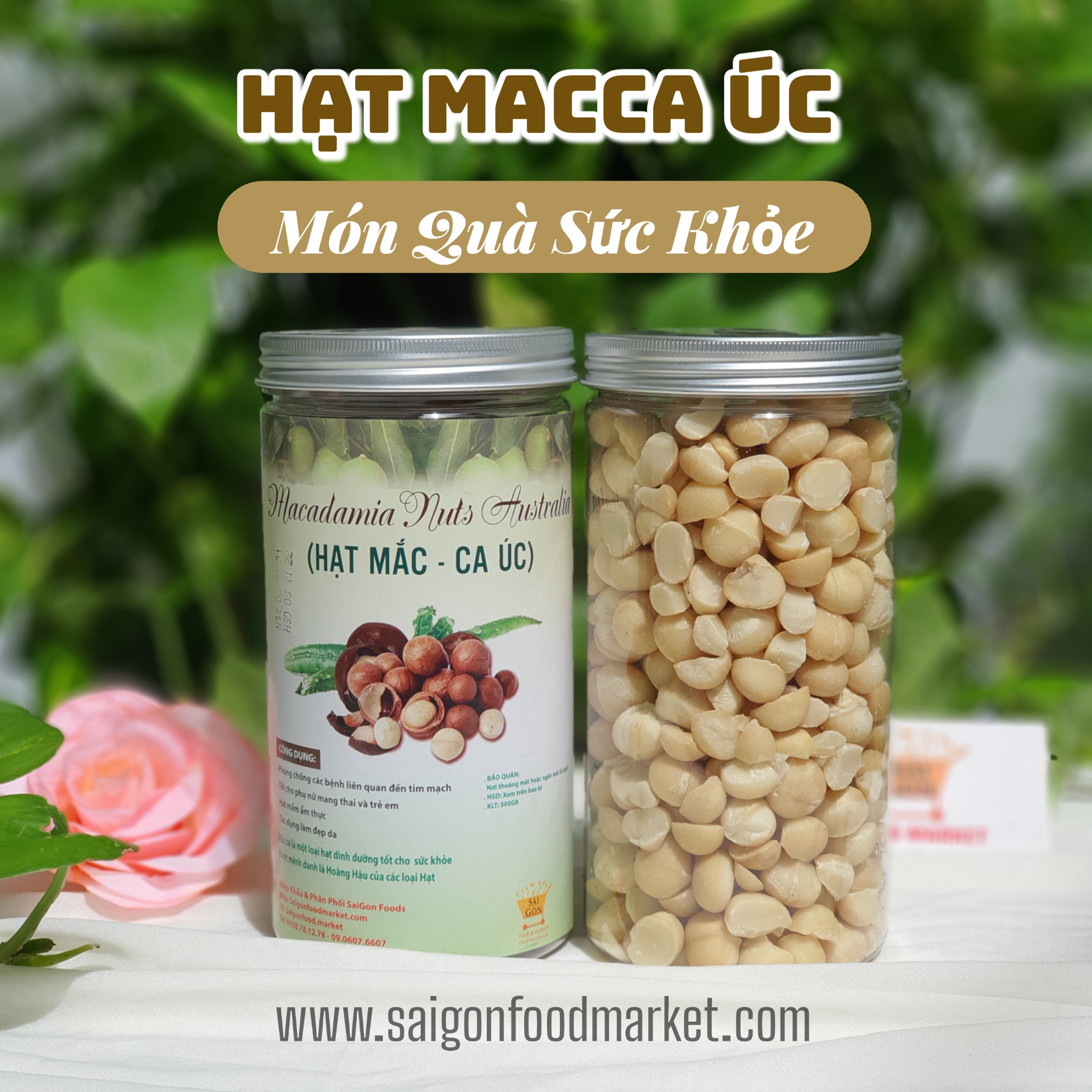NHÂN MACCA ÚC HỦ PET 500GRAM