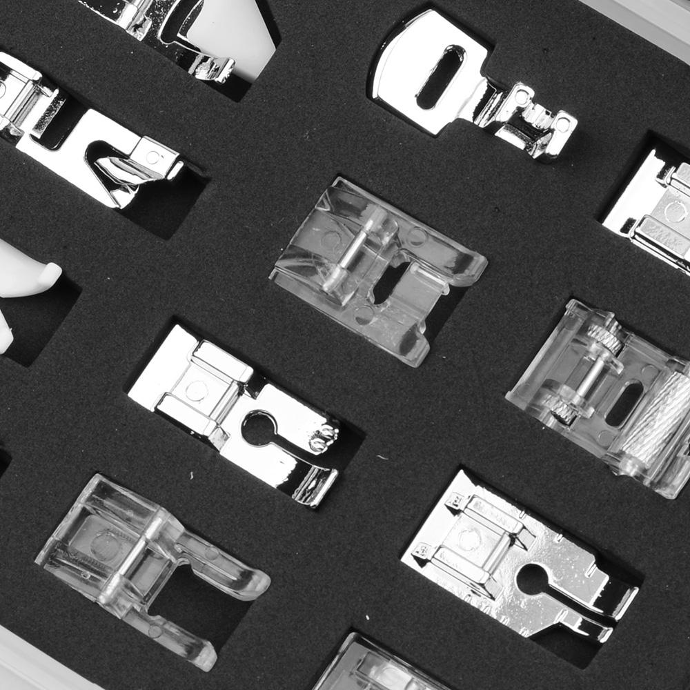 Bộ 16 cái chân vịt cho máy may bằng hợp kim, PVC phù hợp cho Brother, Singer…