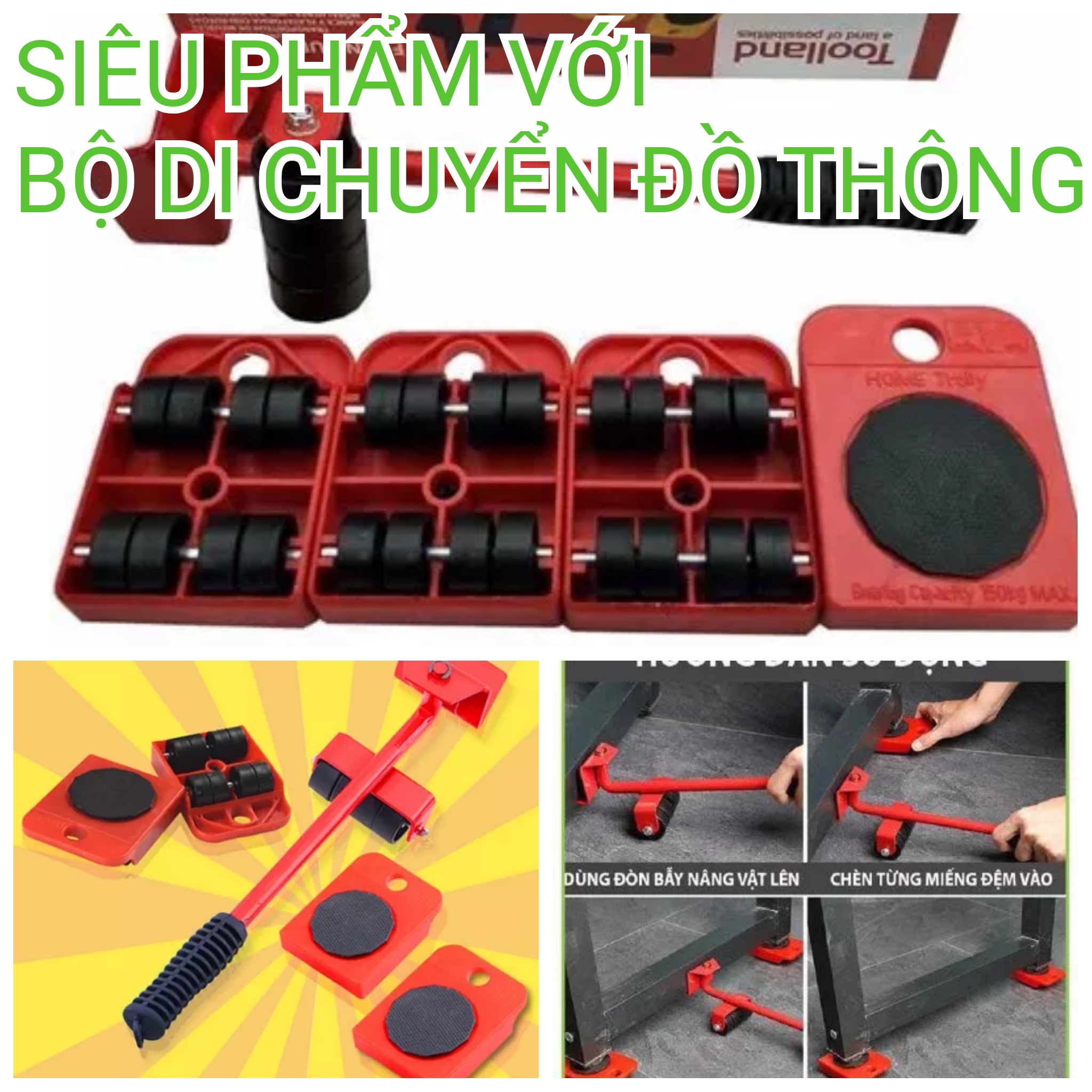 SIÊU PHẨM VỚI BỘ DỤNG CỤ DI CHUYỂN VÀ NÂNG CÁC ĐỒ VẬT TRONG NHÀ THÔNG MINH LOẠI TỐT
