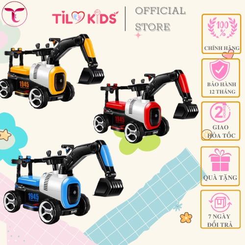 Xe cẩu điện cho bé TLK-7399 có đèn nhạc siêu ngầu, được trang bị cần điều khiển tay xúc bằng điện