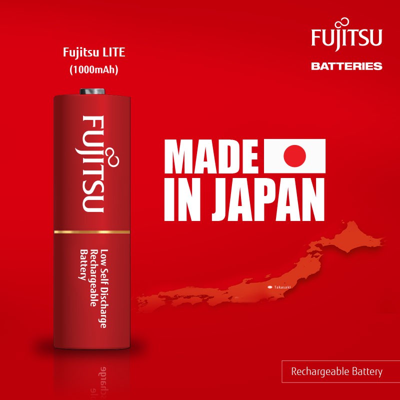 Pin  Sạc Fujitsu - HR-3UTLA (4B) - AA 1000mAh - Hàng Nhập Khẩu Chính Hãng