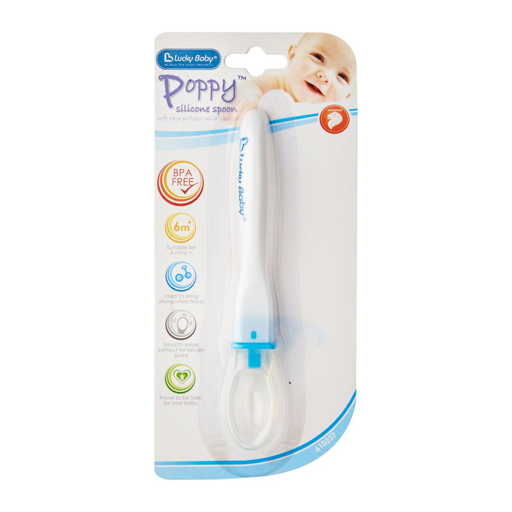 Muỗng đầu mềm silicone Poppy Soft Tip Silicone Spoon - Lucky Baby