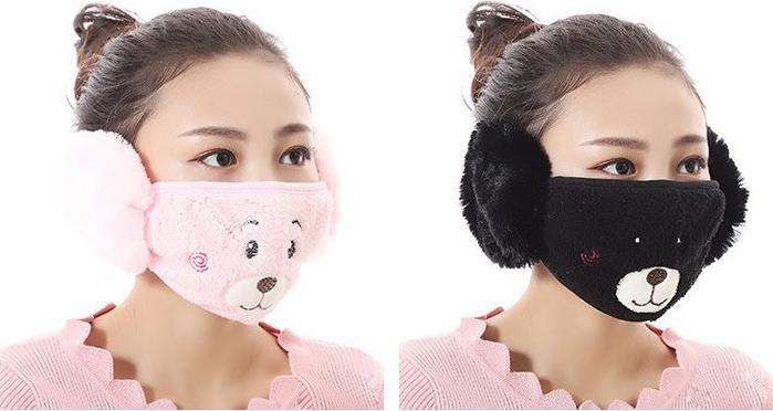 Khẩu trang bịt tai giữ ấm mùa dịch - KTA2 Giao Màu Ngẫu Nhiên