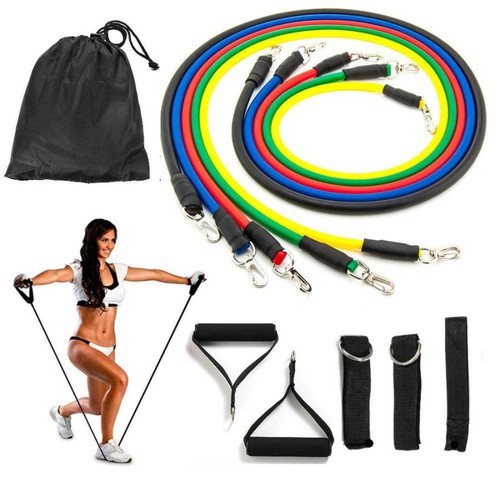 Bộ 5 Dây Ngũ Sắc Tập Gym Full Body, Dụng Cụ Tập Gym Đa Năng Kéo Đàn Hồi Tập Thể Hình Cao Cấp Bộ Dây Cao Su Đàn Hồi Kháng Lực Tập Toàn Thân