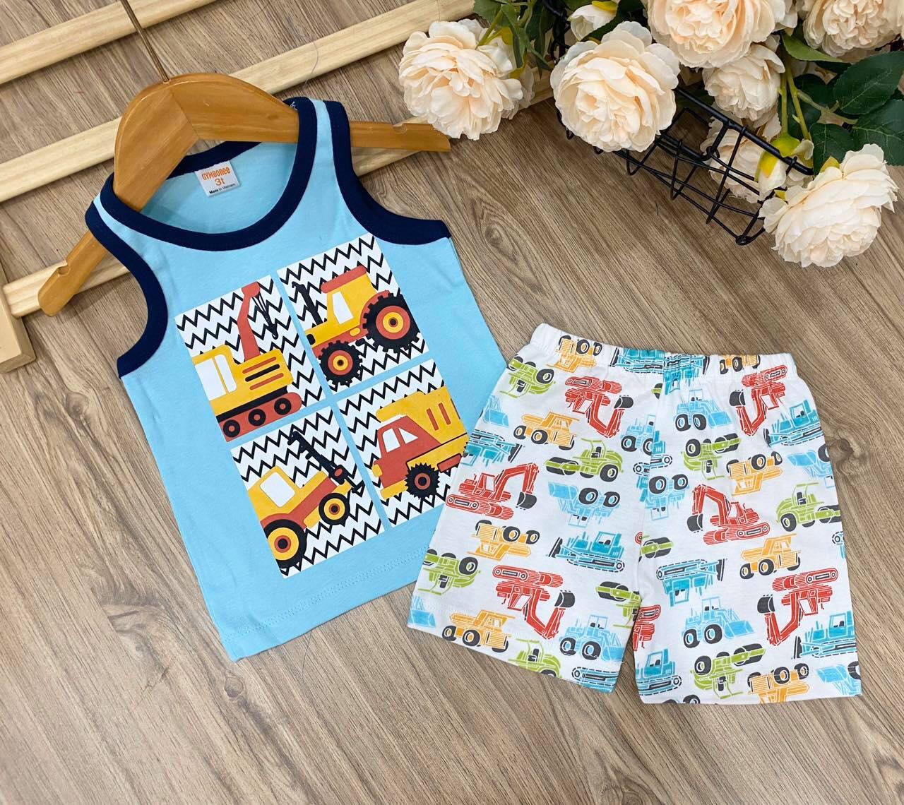 COMBO 3 BỘ BA LỖ IN HÌNH CUTE CHO BÉ