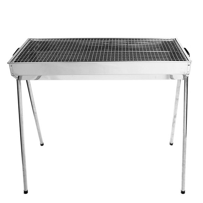 BẾP NƯỚNG THAN HOA INOX CHÂN CAO NGOÀI TRỜI - BUCOOK