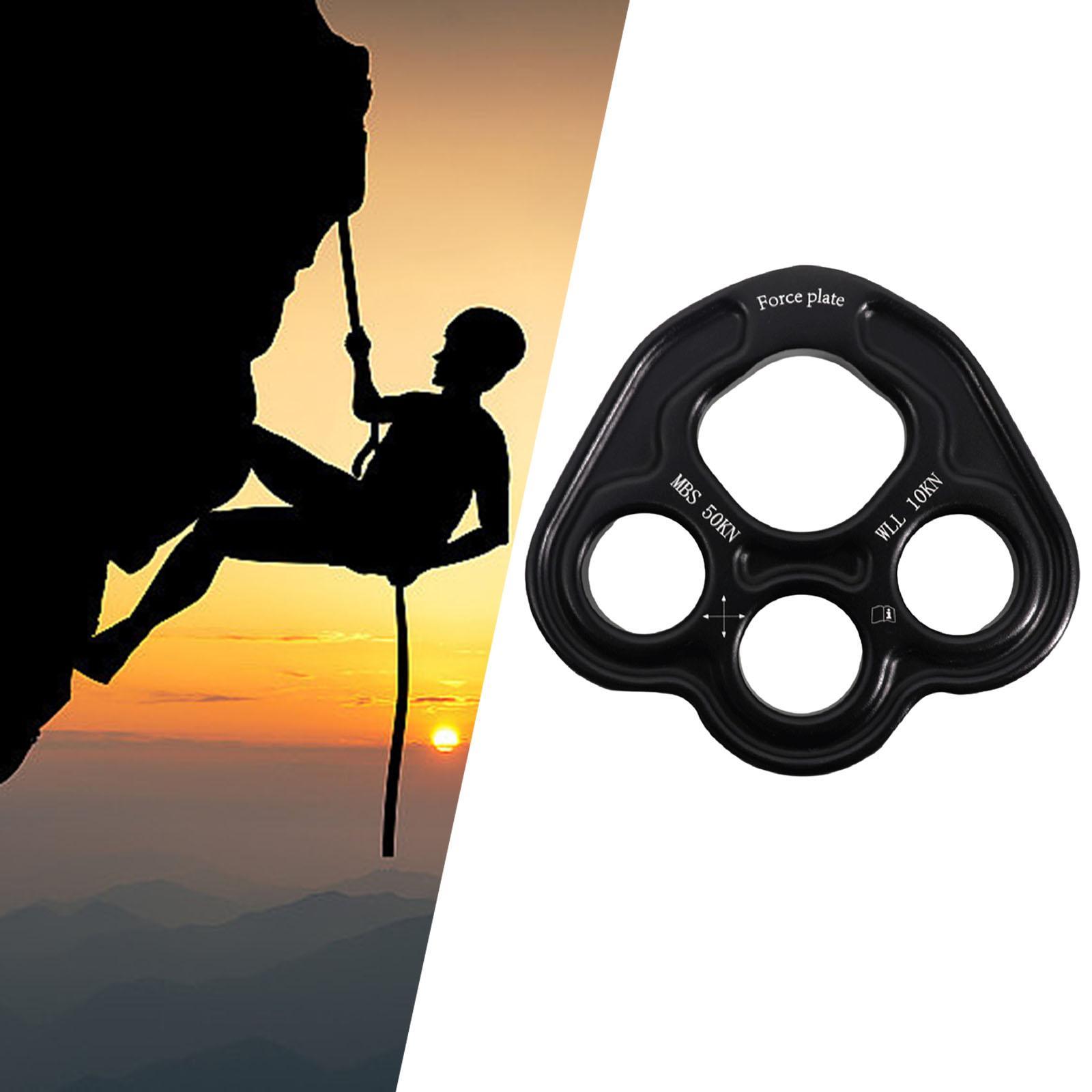 4 Holes Paw Rigging Plate Multi Anchor Point Connector Gear Rope Bearing Anchors Portable Metal Heavy Duty Climbing Equipment