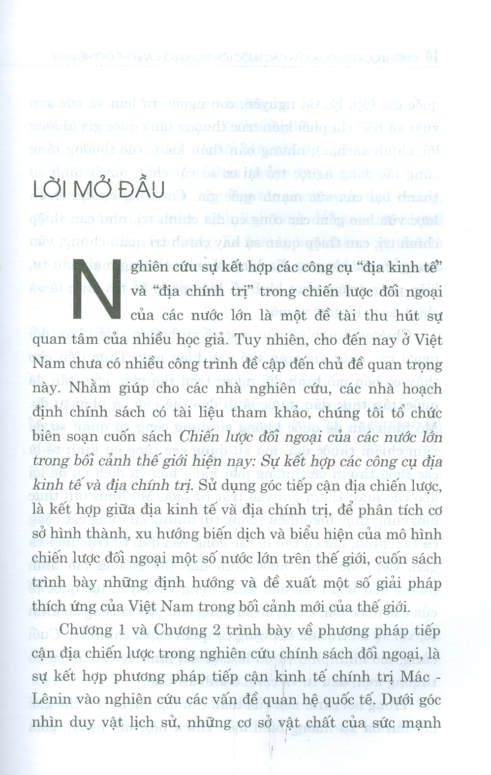 Chiến Lược Đối Ngoại Của Các Nước Lớn Trong Bối Cảnh Thế Giới Hiện Nay: Sự Kết Hợp Các Công Cụ Địa Kinh Tế Và Địa Chính Trị