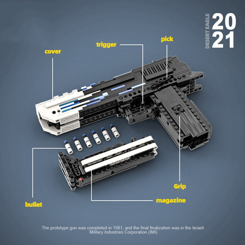 Đồ Chơi Lắp Ghép Xếp Hình Mô Hình Lục Desert Eagle Black Ice 900+ Mảnh Ghép,Bản Thiết Kế Tiêu Chuẩn Kevin183.Đồ Chơi Thông Minh Cho Bé
