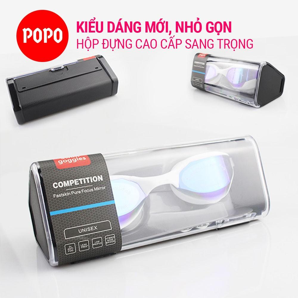 Kính bơi người lớn tráng gương POPO 720 hãng cản tia UV, chống sương mờ kiếng bơi thi đấu cho nam nữ