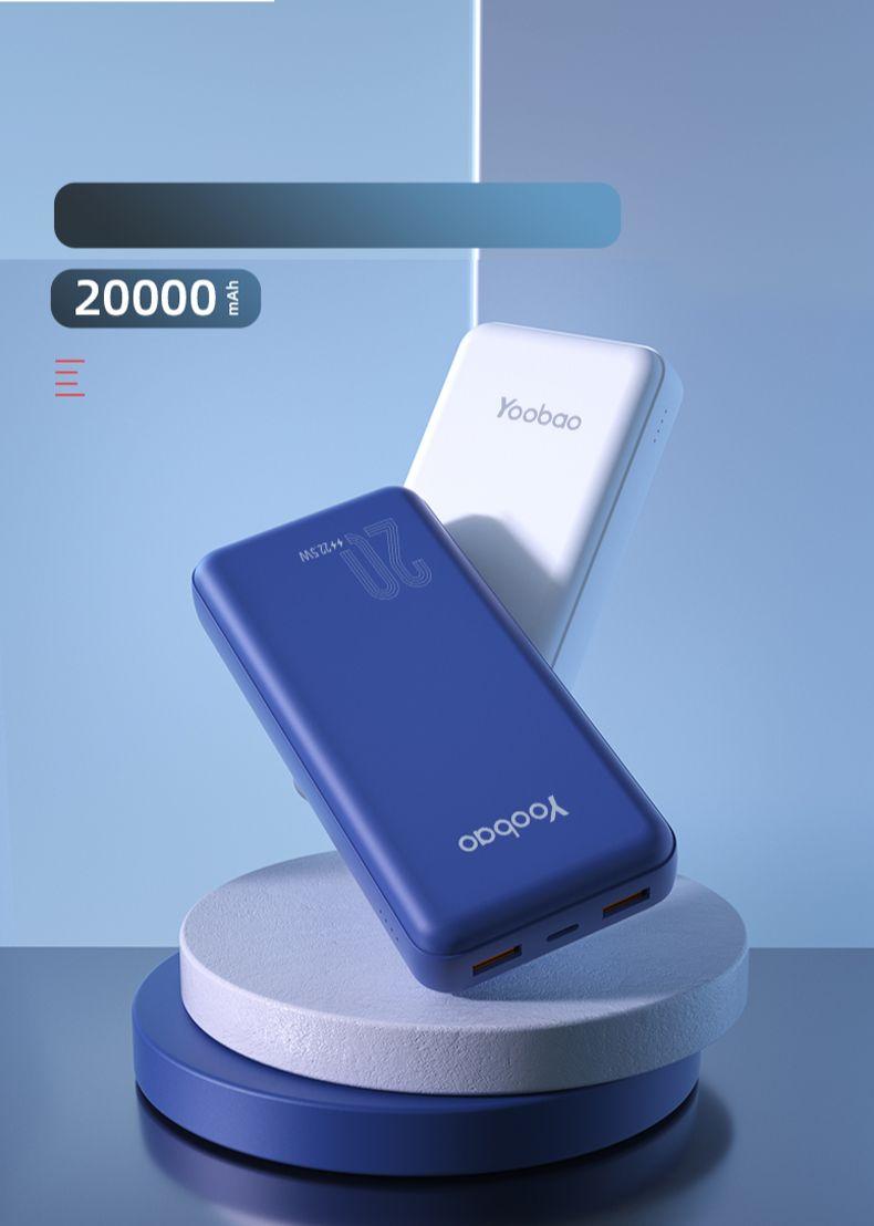 [HÀNG CHÍNH HÃNG] Pin sạc dự phòng 20000mAh D20Q Yoobao PD 20 - Công suất 22,5W- Dùng cho Iphone 11,12, Huawei,... - Deep Blue