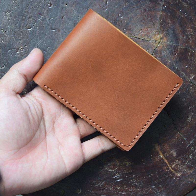 Ví ngang nam da bò ví da thuộc thảo mộc may thủ công của Junsleather