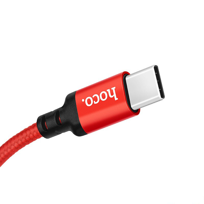 Dây Cáp Sạc Dây Dù Hoco X14 USB-A to Type-C dùng cho samsung, sony, Huawai,... Màu ngẫu nhiên- Hàng chính hãng