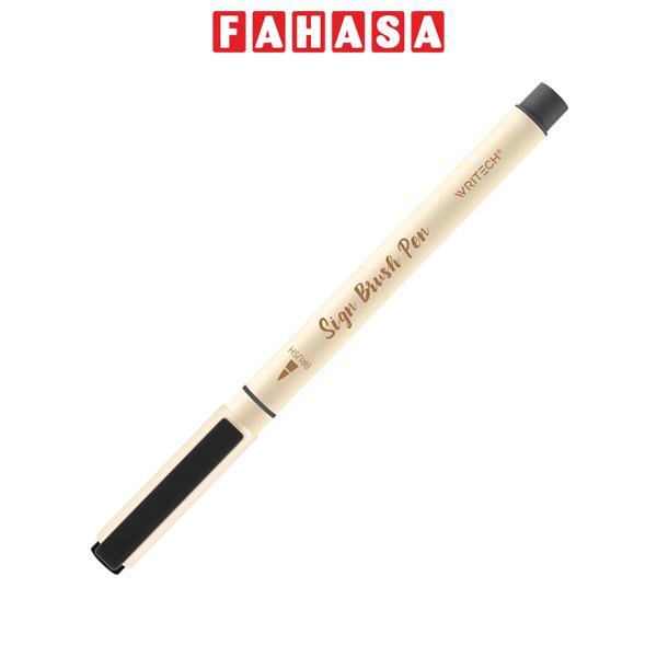 Bút Lông Brush Sign Pen 1 mm - Luyện Calligraphy - Thư Pháp - Writech W827 - Black