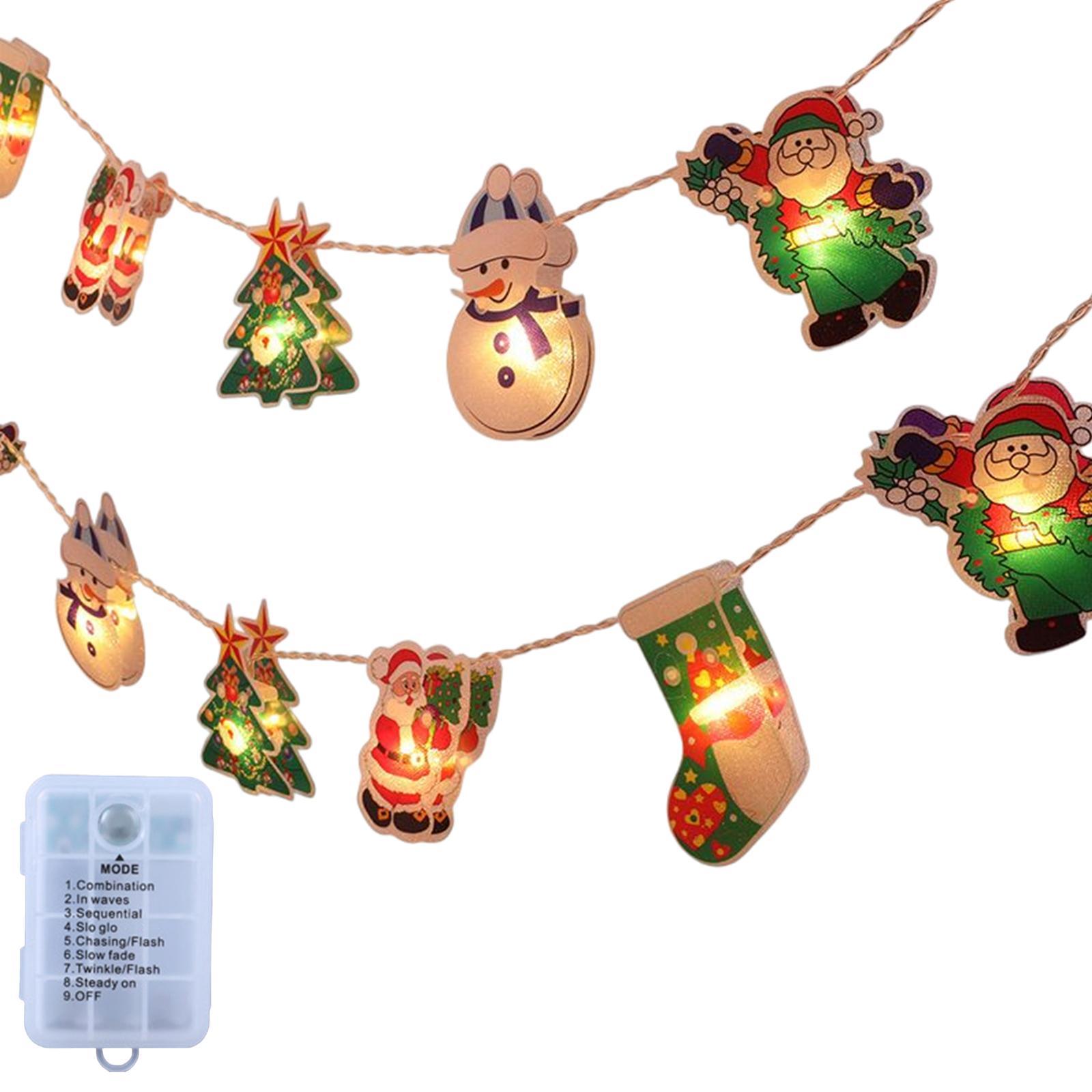 Christmas String Lights Hanging Ornament Decorative Snowman for Festival