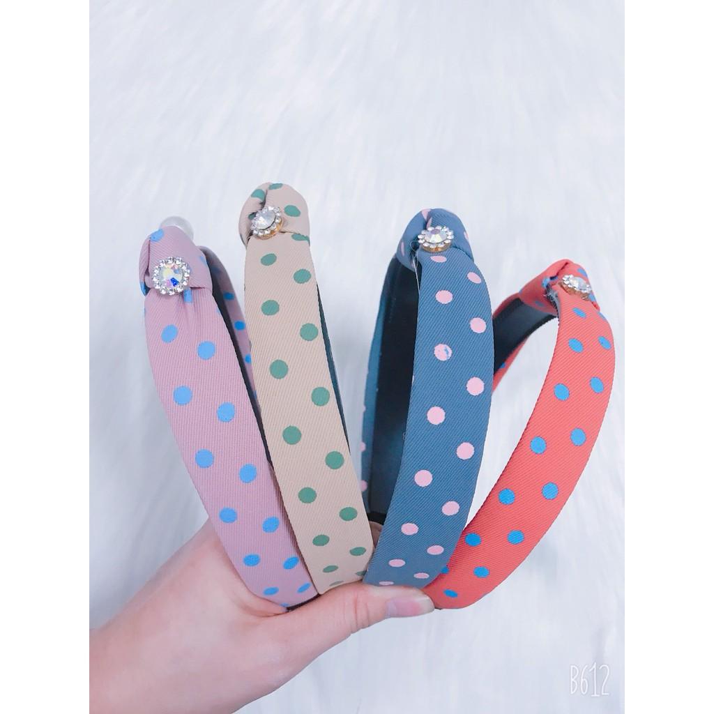 Bờm Cài Tóc Vải Đính Hạt Siêu Xinh