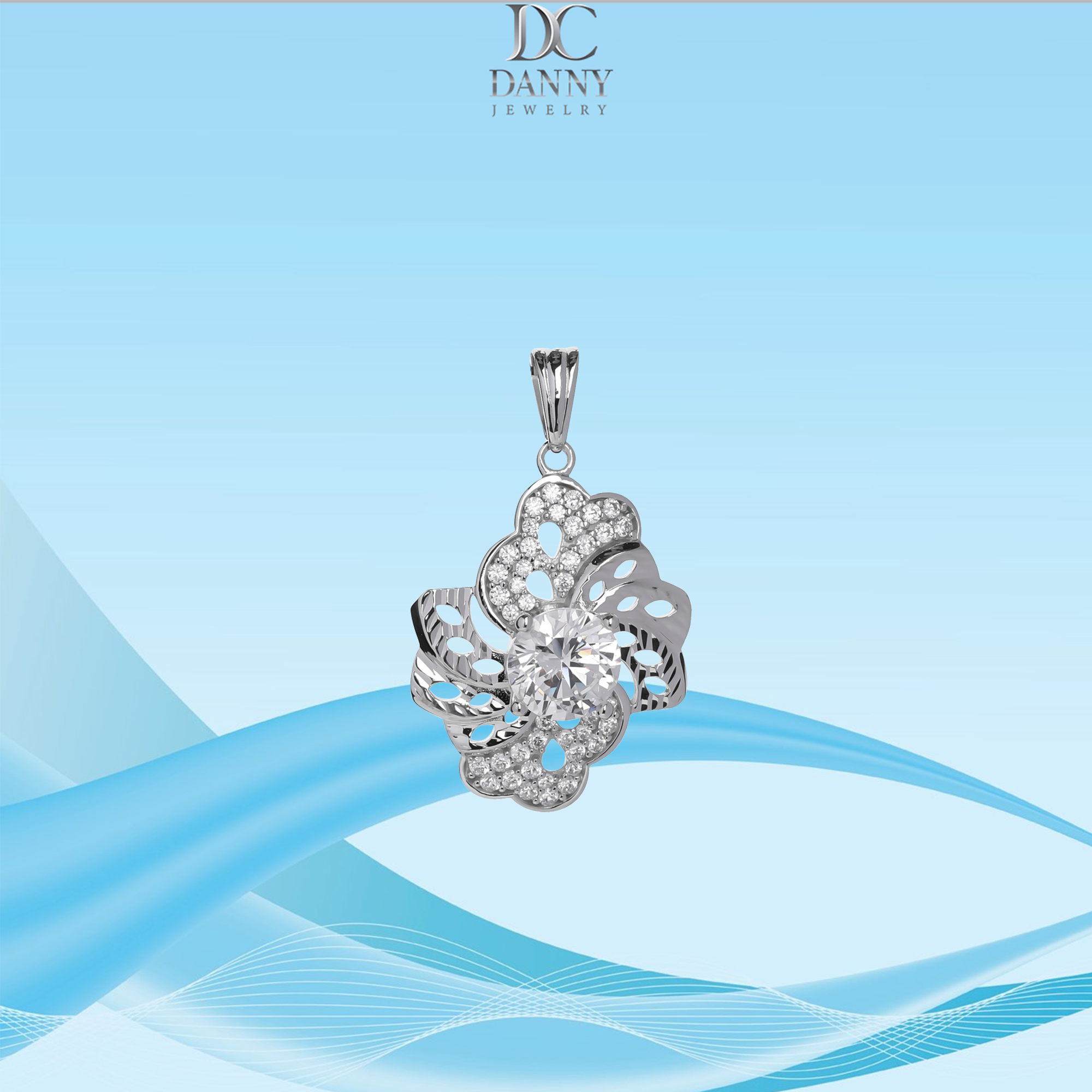 Mặt Dây Chuyền Nữ Bạc 925 Danny Jewelry Xi Bạch Kim DI4GZ023