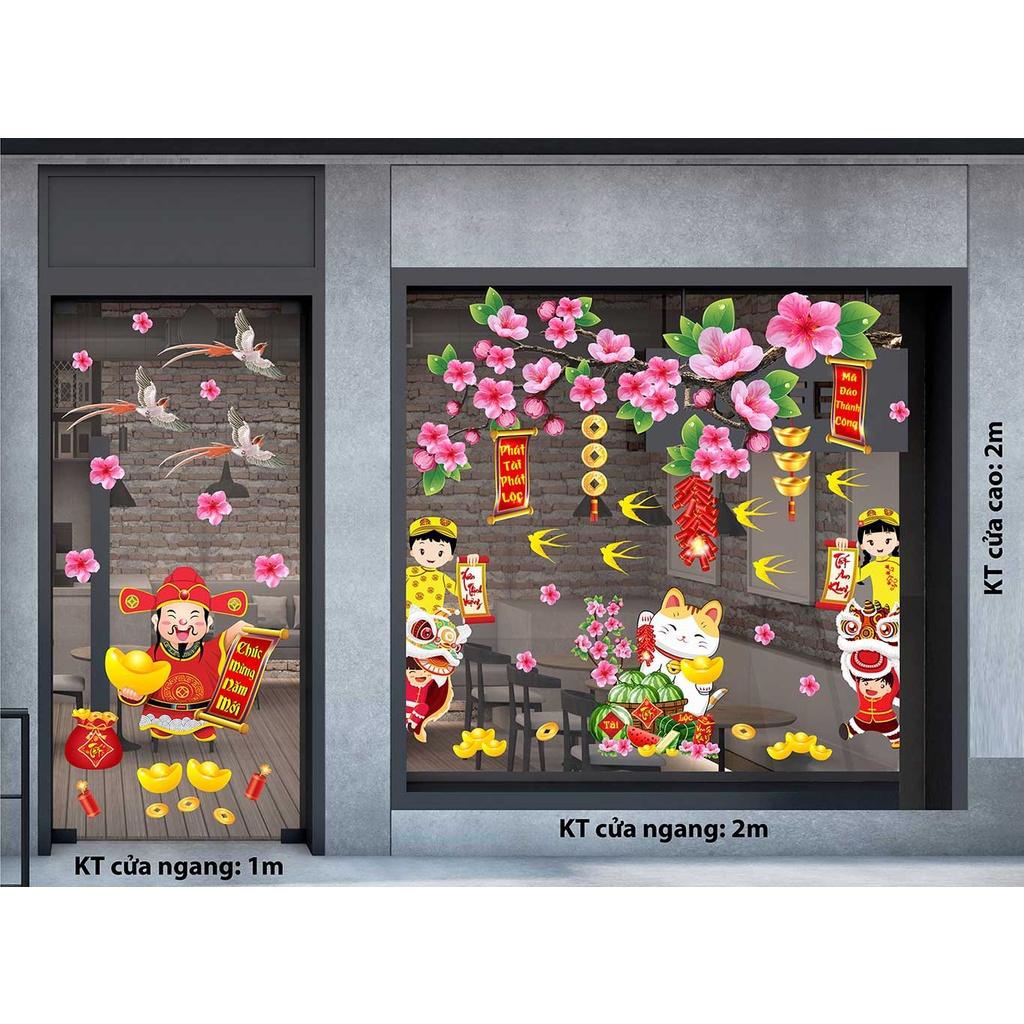 DECAL TRANG TRÍ TẾT 2023 COMBO SỐ 14