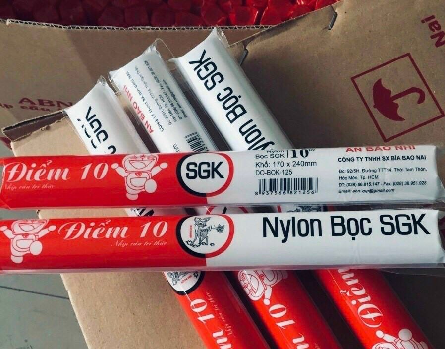 Set 10 bìa bao vở - sách giáo khoa Điểm 10 Loại dày