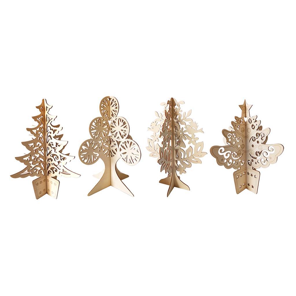 Tabletop Mini Wooden Christmas  Ornaments For Christmas Decoration