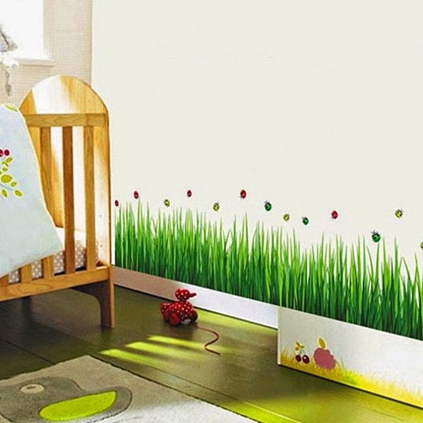 Decal Dán Chân Tường Lúa Xanh - 2 Bộ