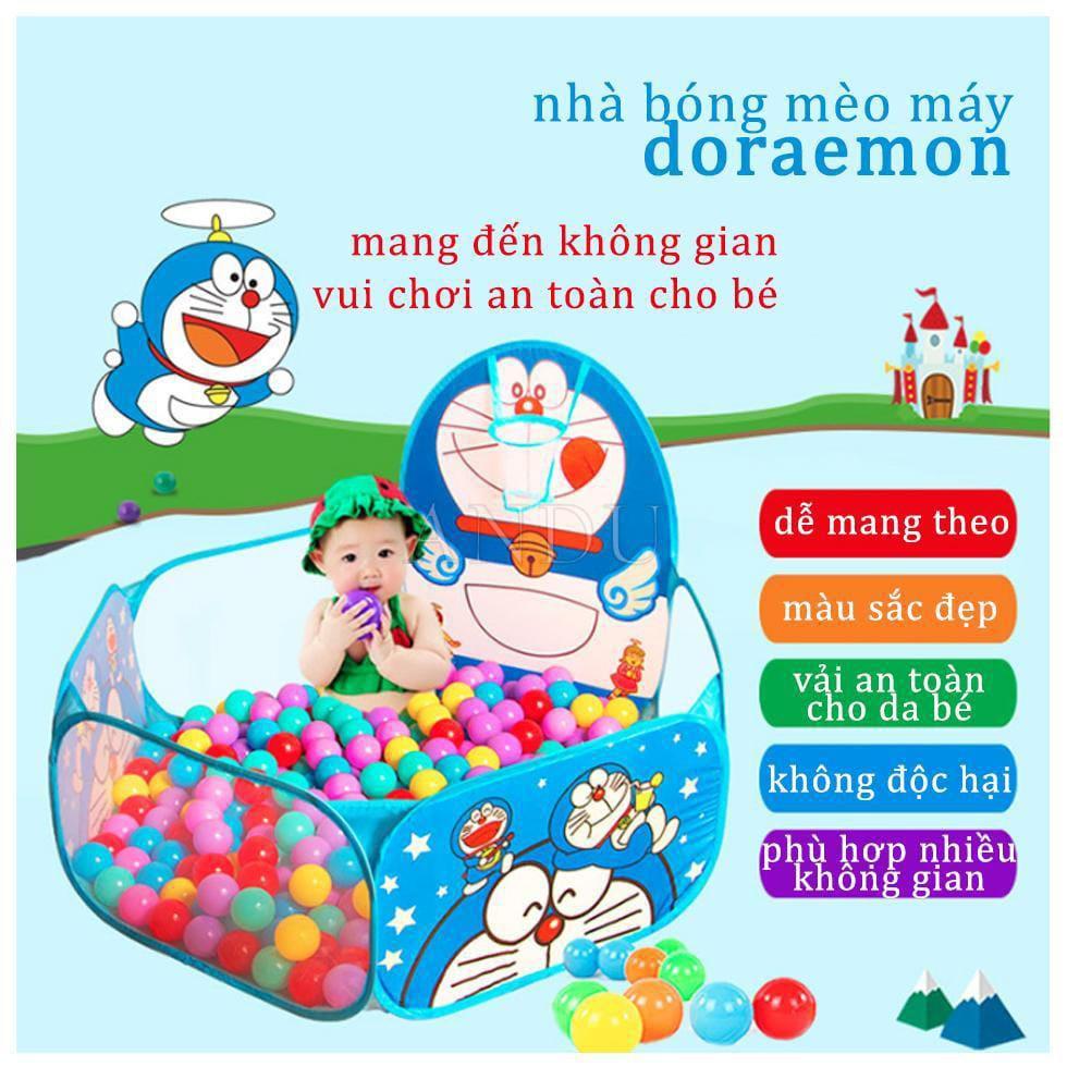 Lều Bóng Cho Bé , Lều Banh Doremon Quây Bóng Tặng 100 Quả Bóng Cho Bé Yêu