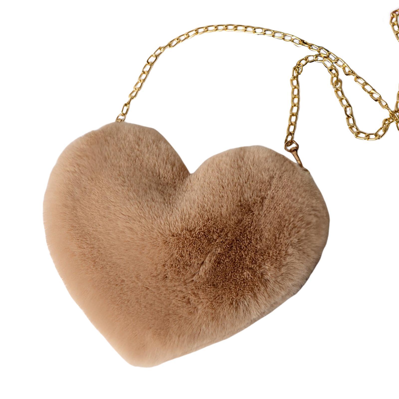 Fashion Heart Shape Shoulder Bag Women Crossbody with Chain for Girls Party