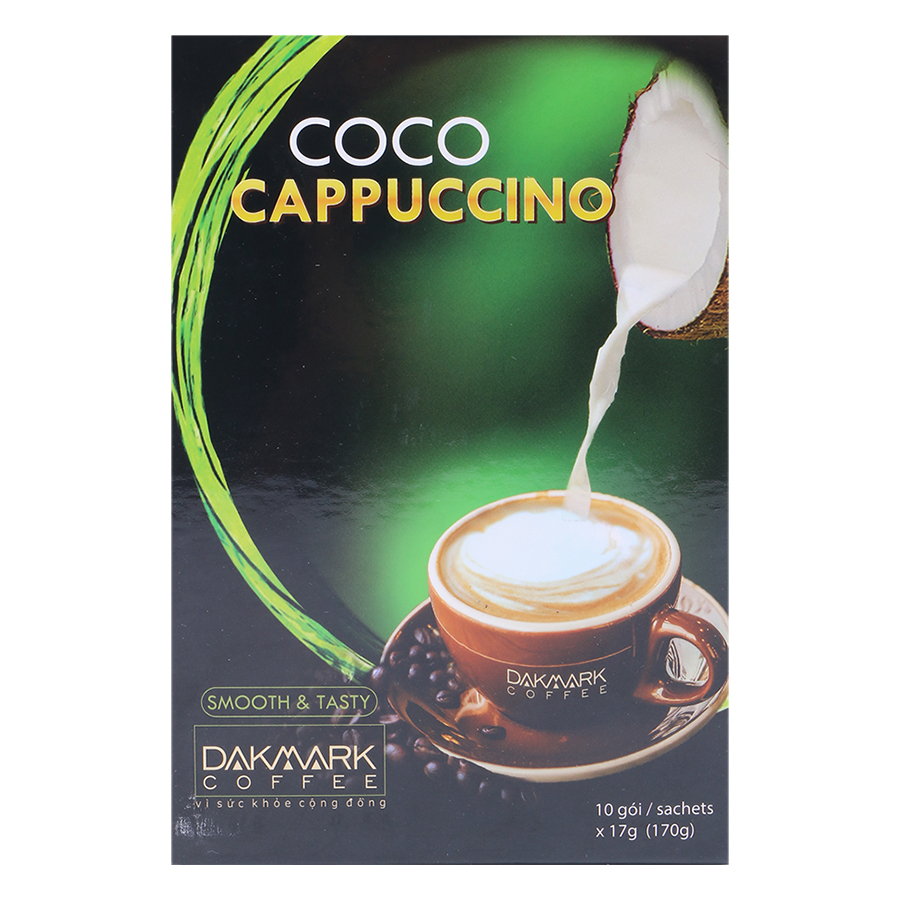 Cà Phê Cappuccino Hoà Tan Dừa DakMark (10 Gói x 17g)