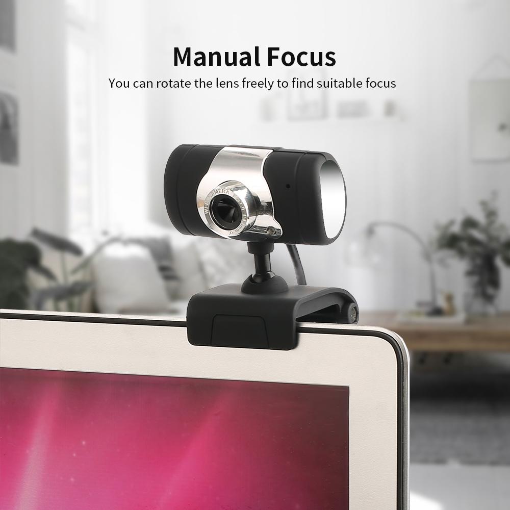 Webcam HXSJ A847 480P Lấy nét Tích hợp Micrô hấp thụ âm thanh cho Máy tính để bàn, laptop