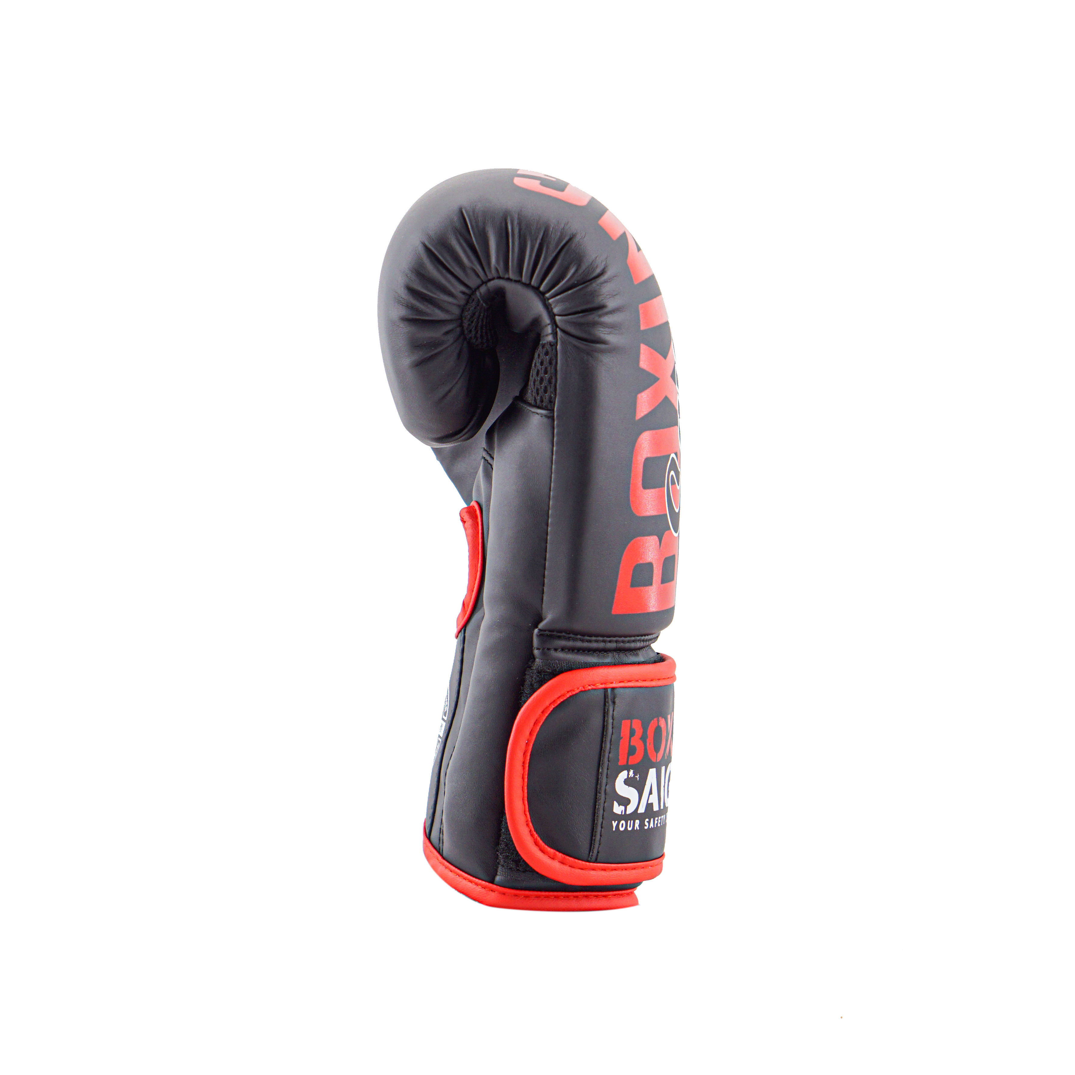 Combo Găng Tay Boxing Saigon + Băng Tay 4m5 (tặng túi rút) -  Đen đỏ