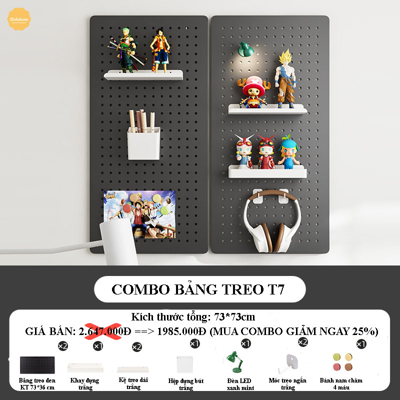 BẢNG LỖ KIM LOẠI TREO DỤNG CỤ – PEGBOARD DECOR GÓC NHÀ Ở