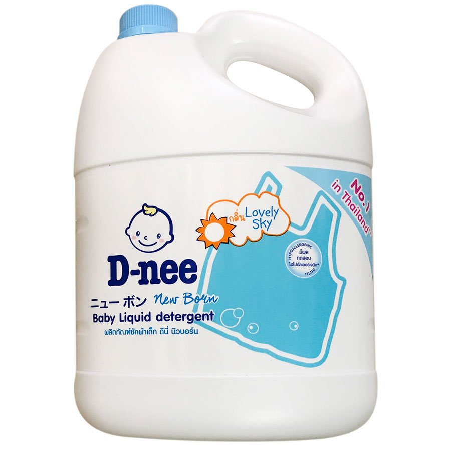 Dung Dịch Giặt Quần Áo Cho Bé D-Nee - Chai 3000ml (Xanh)