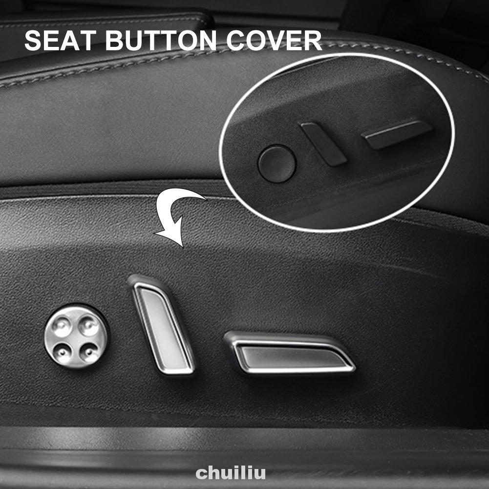 Set 6 Nắp Bảo Vệ Nút Điều Chỉnh Ghế Ngồi Xe Ô Tô Tesla Model 3