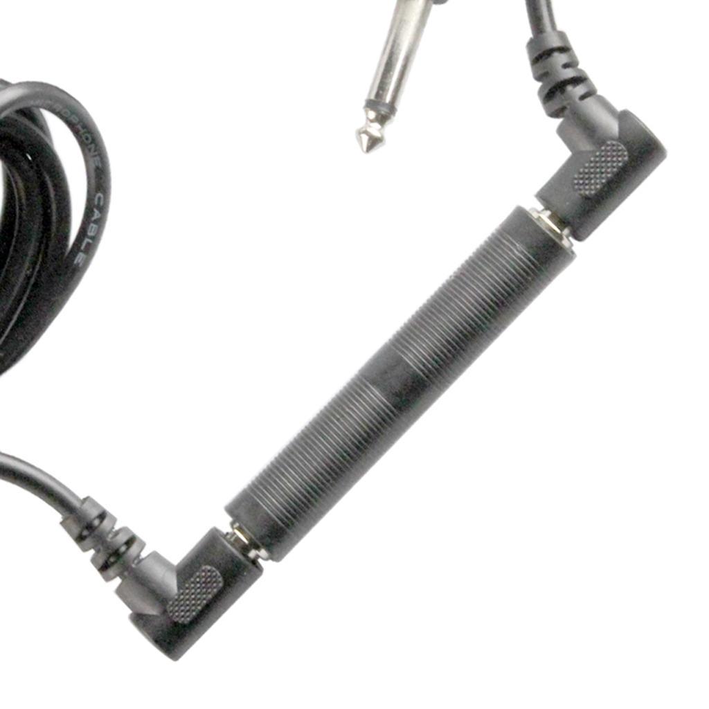 6.35mm Jack Coupler Guitar Extension Cable Connector Adapter Female to Female Black