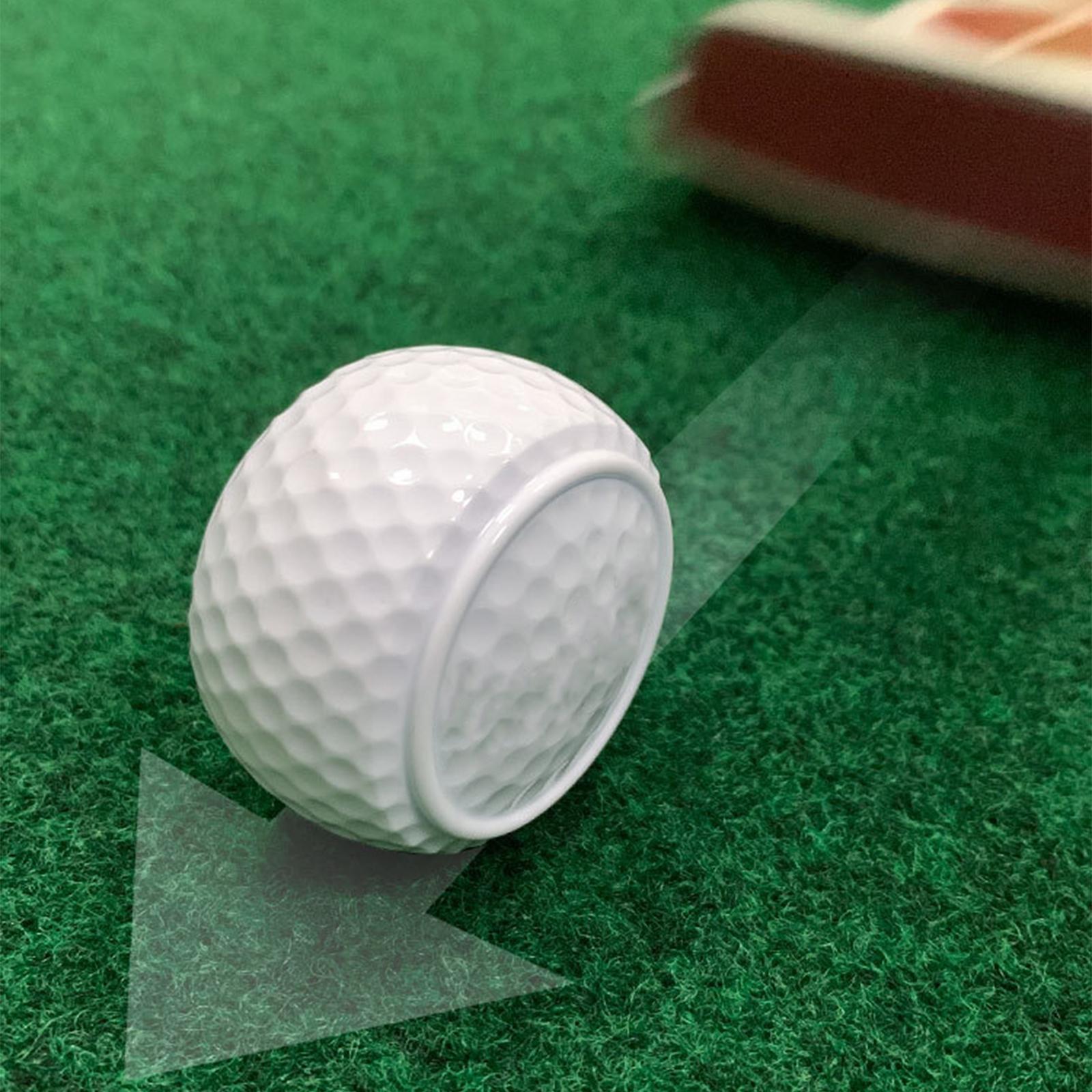 Synthetic Rubber Flat Golf Ball Practice Balls Swing Training Aid Golf Equipment Putting Trainer for Indoor Outdoor Beginner Practice Green