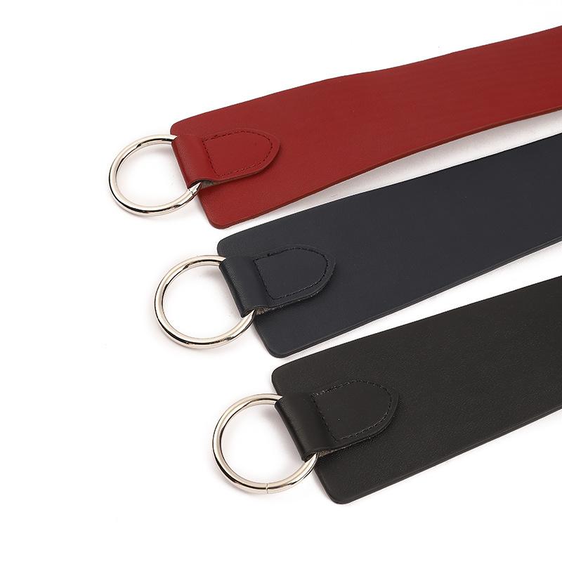 Mới Da Rộng Dây Chéo Thắt Lưng Nữ Thắt Nơ Đỏ Mỏng Đen Nơ Giải Trí Đai Áo Cưới Dây Thắt Lưng Nữ