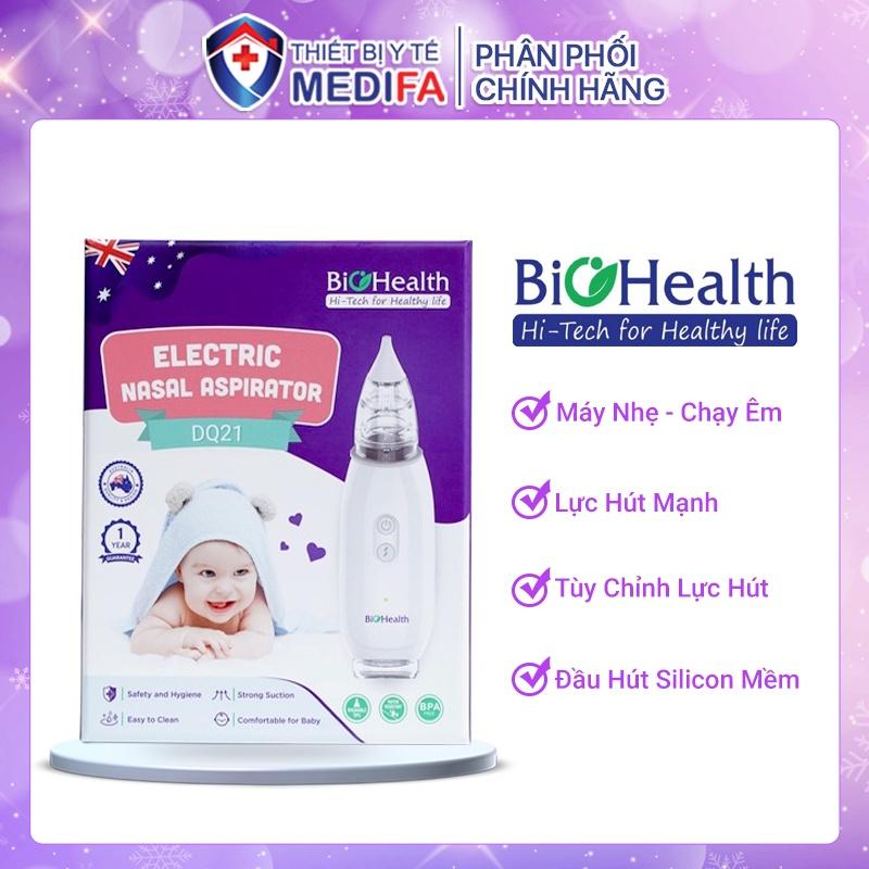 Máy Hút Mũi Điện BioHealth DQ21 Đầu Mềm Làm Sạch Mũi, An Toàn Cho Bé | Bảo hành 12 tháng