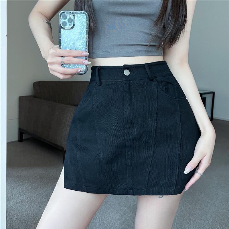 [L2M] Quần short GÂN XẺ GÓC lưng cao chất liệu kaki co giãn siêu tôn dáng năng động - Đen, Đen