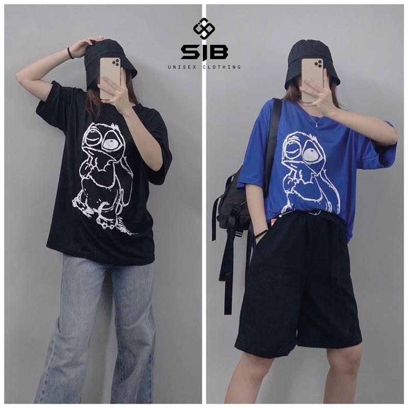 Áo thun unisex form rộng SIB Clothing áo phông tay lỡ in hình Stitch SIB014