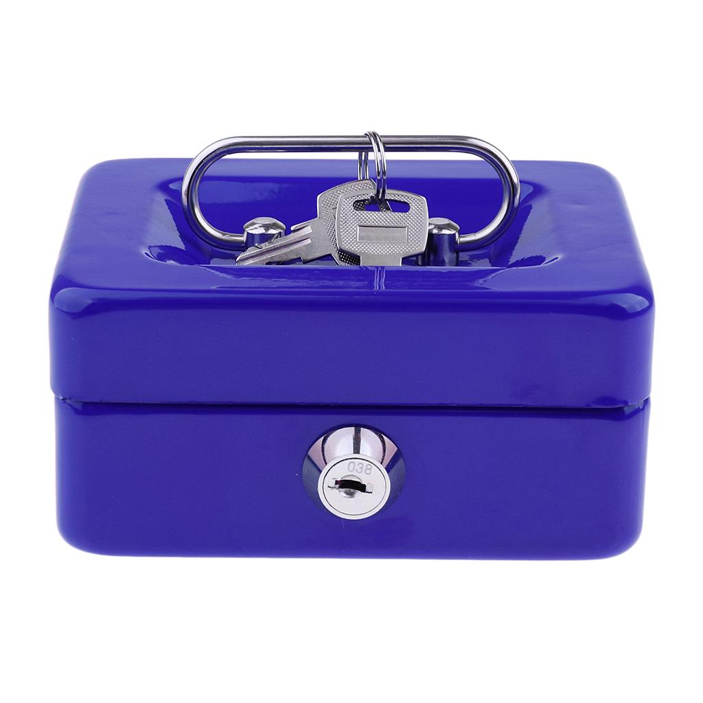 Creative Portable Metal Storage Container Safe Lock Box Money Coffer