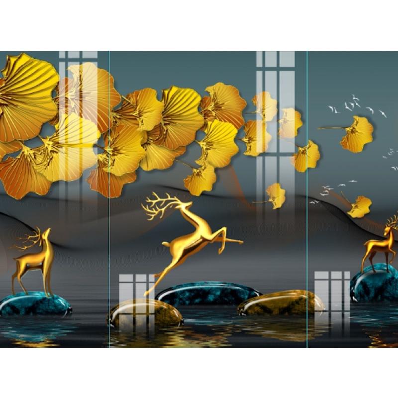 Tranh nghệ thuật dán tường 3d. tranh in vải lụa Kt 120x80 cm. nhận in kích thước theo yêu cầu 0989685926