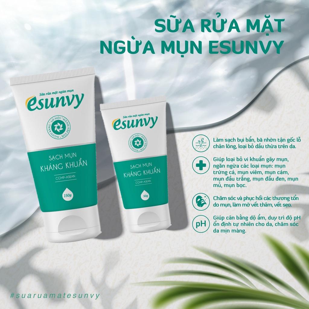 Sữa Rửa Mặt Esunvy Giúp Kiểm Soát Bã Nhờn Sạch Mụn Dùng Cho Mọi Loại Da 50g/ 150g