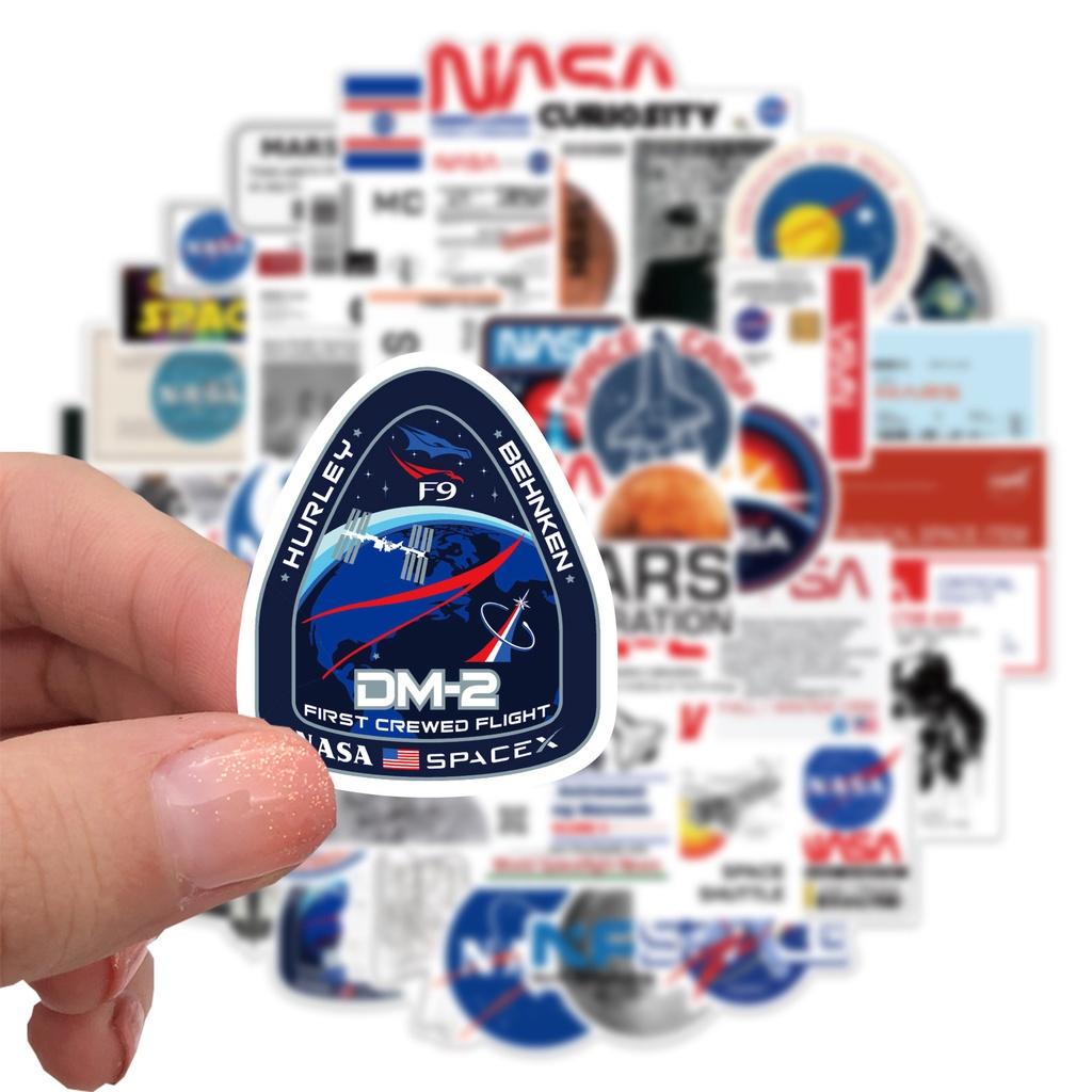 Set 50 Cái STICKER NASA Chống Thấm Nước Trang Trí Điện Thoại , Laptop , Vali Siêu Đẹp