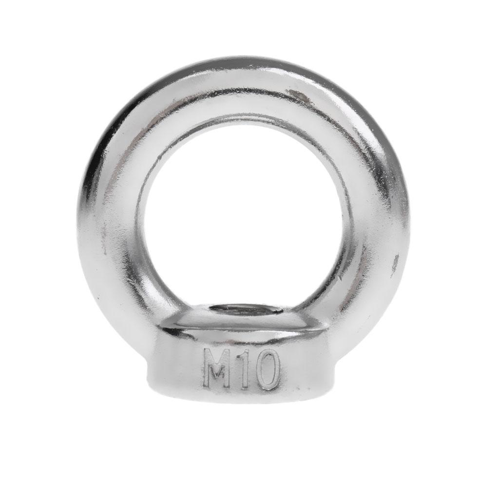 2xM6/M8/M10/M12-M22 304 Stainless Steel Lifting Eye Nut Shape Nuts 10mm