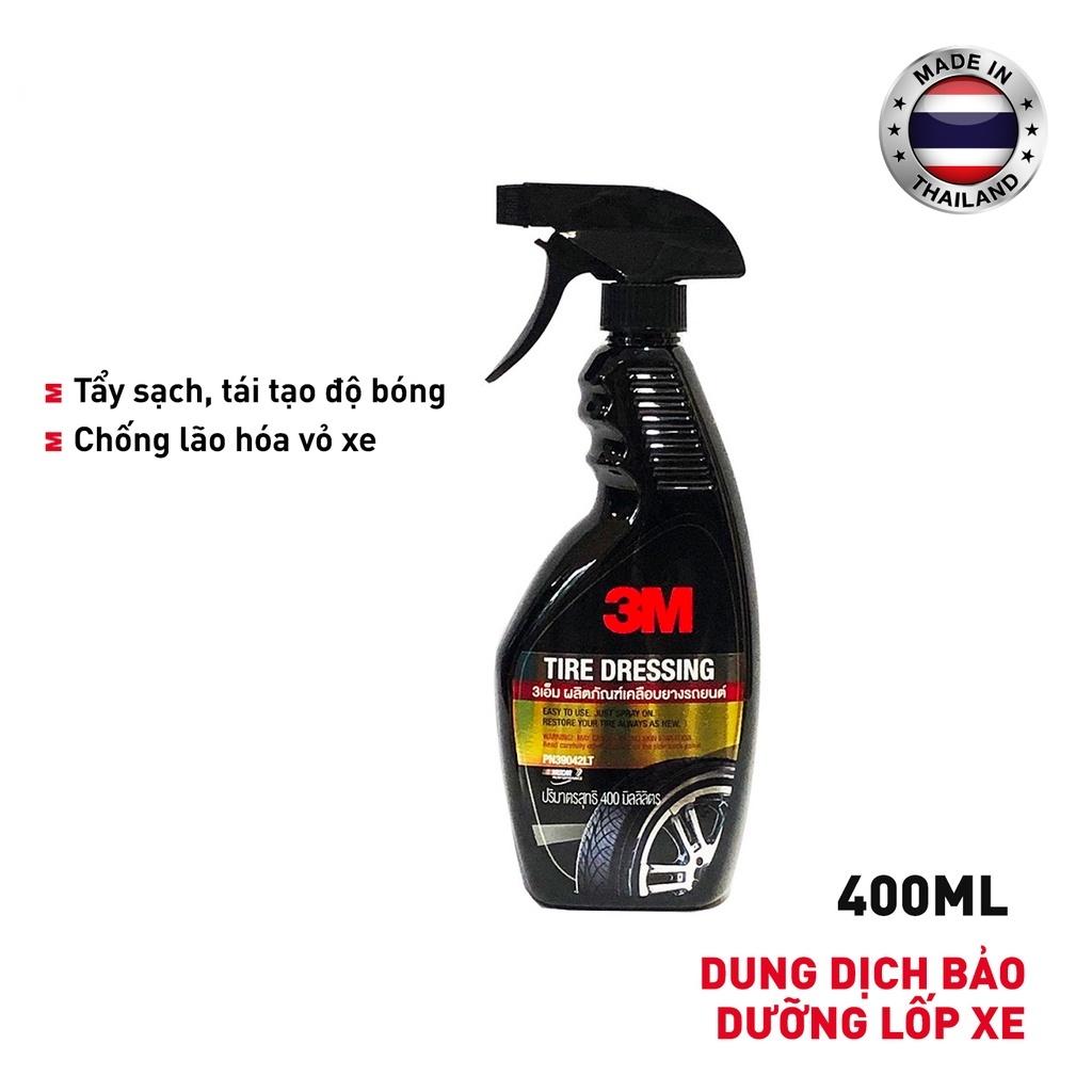 Chai Xịt Bảo Dưỡng Và Phủ Bóng Lốp Xe 3M 39042 LT Tire Dressing 400ml - 3M Long Vu