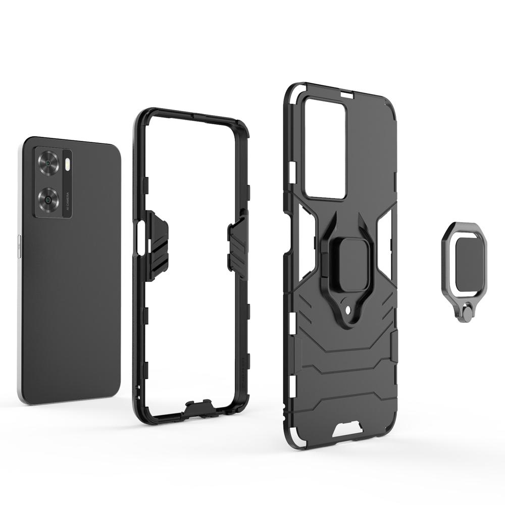 Ốp lưng dành cho Oppo A57 2022 chống sốc iron man kèm nhẫn iring Bảo vệ camera và chống xem video tiện lợi