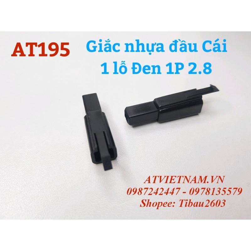 Giắc nhựa nối dây 1 lỗ Màu ĐEN đầu cái 1P 2.8 - AT195 ( bịch 10 cái)