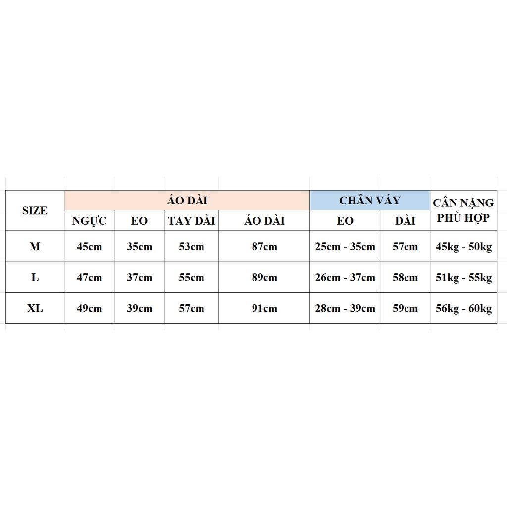 BỘ ÁO DÀI CÁCH TÂN ĐÍNH HOA THÊU CÓ KÈM VÁY