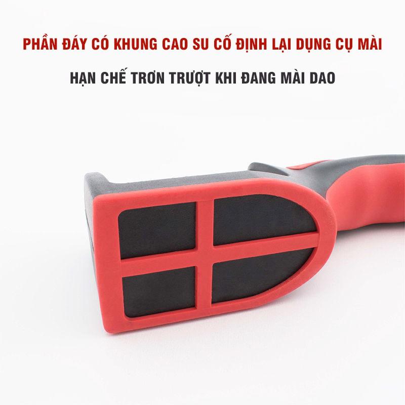 Dụng Cụ Mài Dao 3 Lưỡi Có Tay Cầm Cao Su Tiện Lợi Không Gây Trơn Trượt Khi Mài